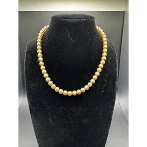 Vintage Faux Pearl Necklace / Choker - Made In Japan - 14"